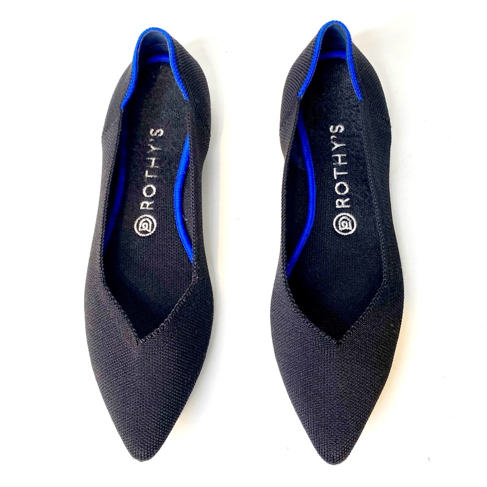 Rothy’s | The Point, Pointy Toe Flat, in Black Sz. 9.5